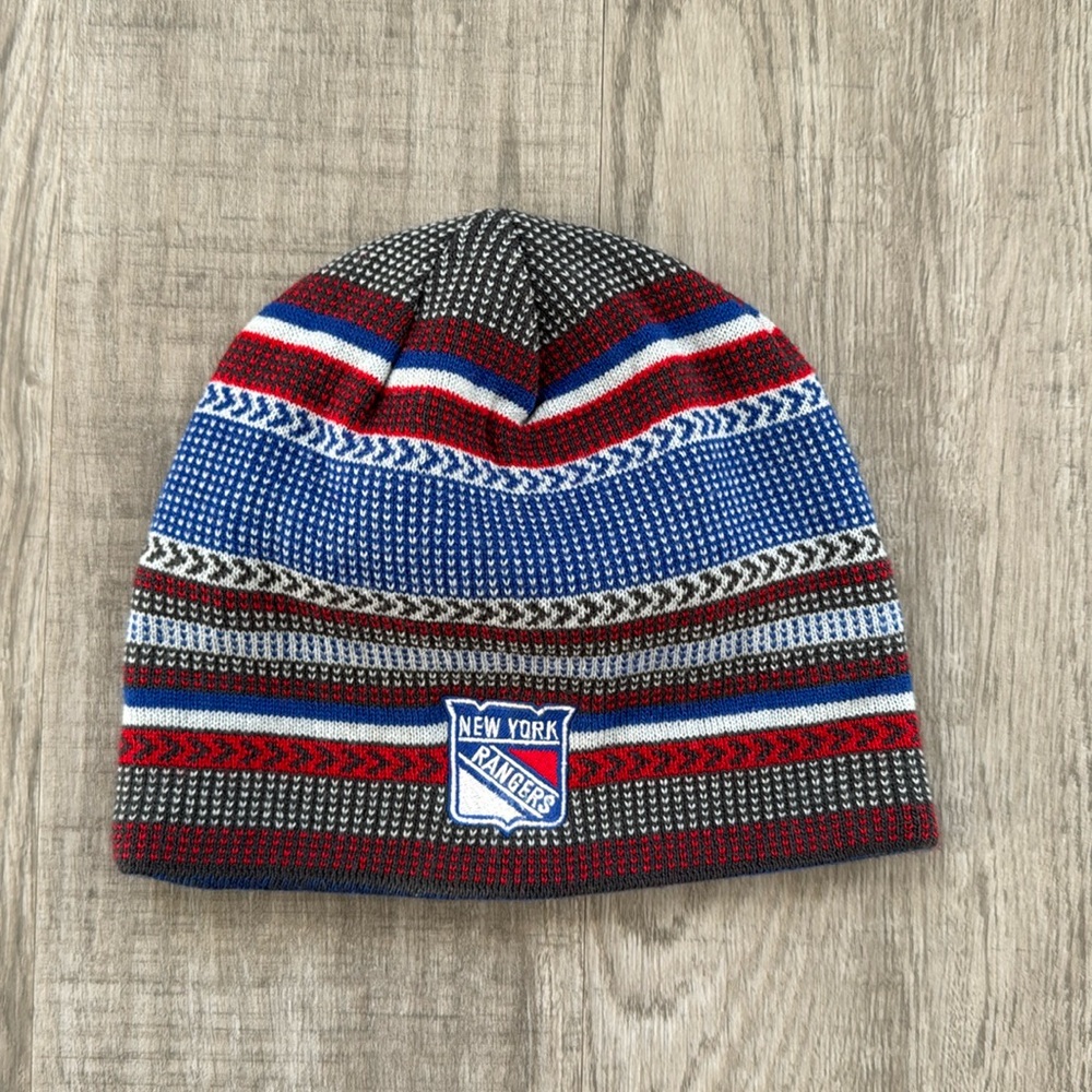 Like New! Reversible New York Rangers winter hat by Reebok